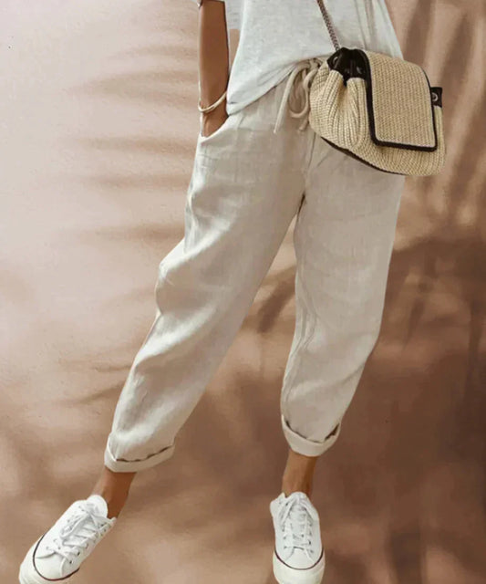 1 + 1 GRATIS | Mike - Casual en stijlvolle linnen broek